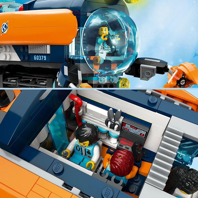 LEGO City Le sous-marin d’exploration en haute mer 60379 Ensemble de jeu de construction (842 pièces)