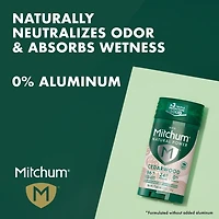 Mitchum Désodorisant Solide Natural Power hommes, Bois de cèdre, 76g