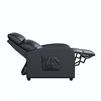 DHP Harrison Pushback Recliner with Massage Backrest, Black Faux Leather