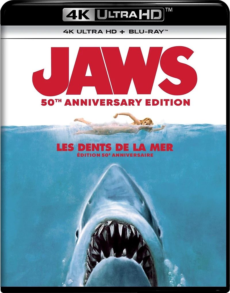 Jaws - 50th Anniversary Edition (4K UHD + Blu-Ray), directed by Steven Spielberg [1975]