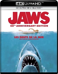 Jaws - 50th Anniversary Edition (4K UHD + Blu-Ray), directed by Steven Spielberg [1975]