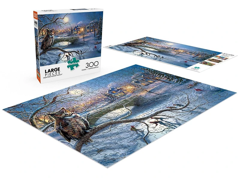 Buffalo Games - Le puzzle Large Pieces - Nighttime Hockey Match - en 300 pièces