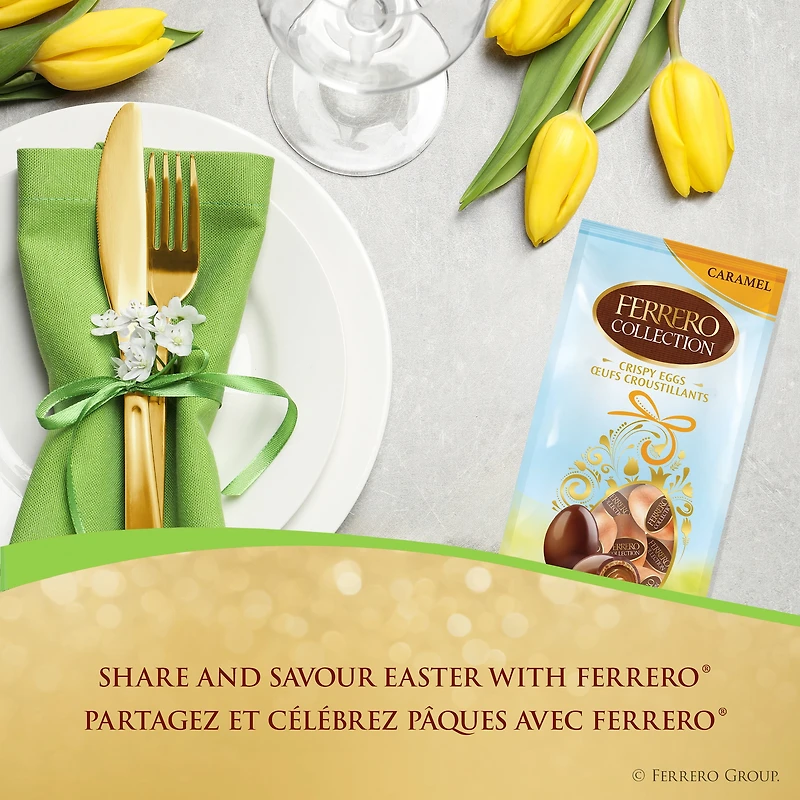 Œufs Ferrero Collection®, œufs en chocolat, garniture crémeuse au caramel