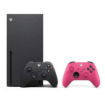 Xbox Series X - Gaming Console - 1TB SSD - Carbon Black PLUS Xbox Wireless Controller – Deep Pink for Xbox Series X|S, Xbox One, and Windows Devices