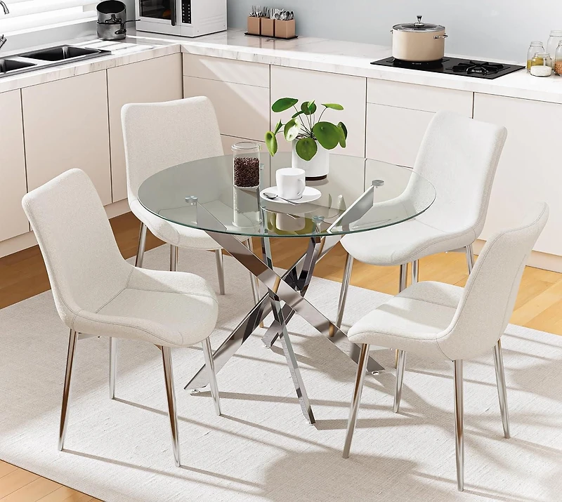 Heavenly Collection Star Dining Table with Tempered Glass