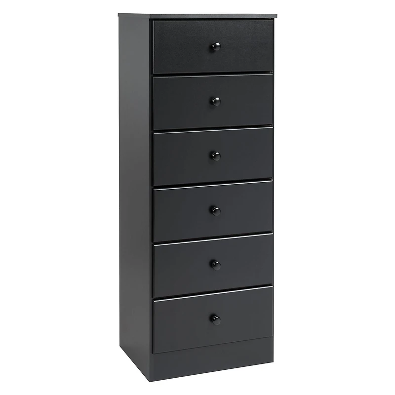Prepac Astrid Black 6-Drawer Tall Chest