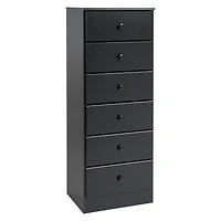 Prepac Astrid Black 6-Drawer Tall Chest