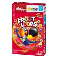 Kellogg's Froot Loops Cereal Family Size 480g- Crispy Loops