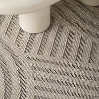 Rug Branch Hogar Abstract Indoor Outdoor Area Rug, Grey Cream, Modern - Living Room, Bedroom, Dining Room, and Kitchen