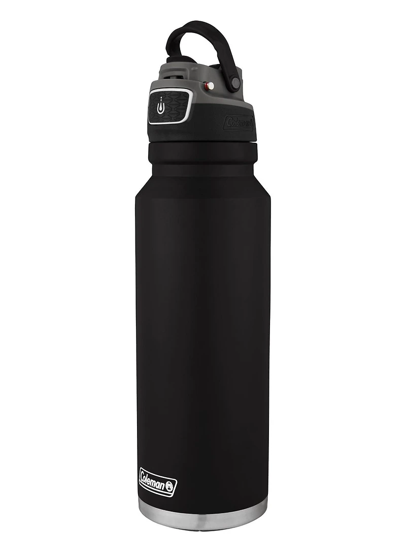 Coleman FreeFlow AUTOSEAL® 1.2L Bouteille D'eau Isolée En Acier Inoxydable, Noir 40oz/1.2L, Sans BPA