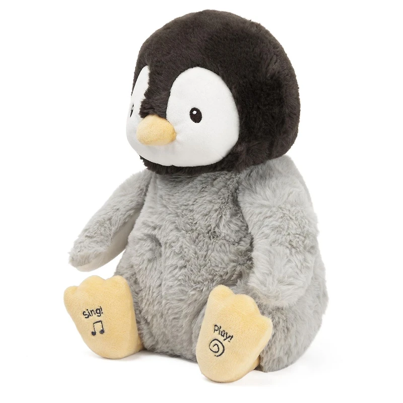 Baby GUND Animated Kissy the Penguin Plush, Singing Stuffed Animal Baby Toy for Ages 0 and Up, Black/White/Grey, 12"