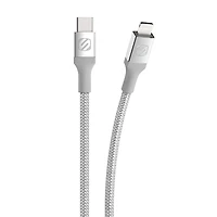 Scosche Strikeline Câble de charge et de synchronisation Lightning USB-C tressé de qualité supérieure 8 pieds Recharge haut débit