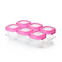 OXO Tot - Baby Blocks - Contenants de 60 ml - Portionner, Conserver, Congeler, Réchauffer, Servir - Hermétiques, Étanches, Antifuites - Micro-ondes, Congélateur, Lave-vaisselle - Sans BPA, Phtalates,
