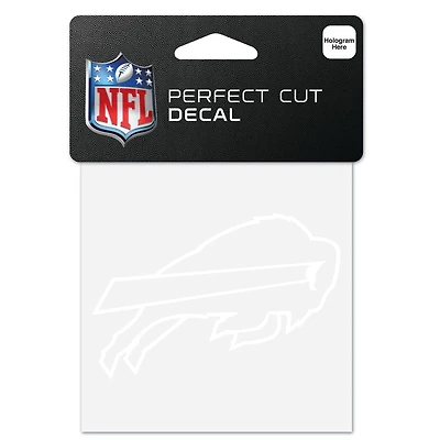 Décalque Blanc Avec Découpe Parfaite Buffalo Bills 4" X 4" Wincraft