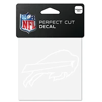 Décalque Blanc Avec Découpe Parfaite Buffalo Bills 4" X 4" Wincraft