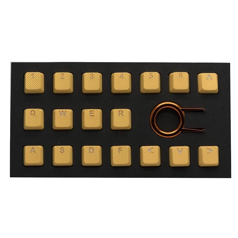 Tai-Hao Rubber Keycap Ensemble de 18 pièces - Bleu Neon