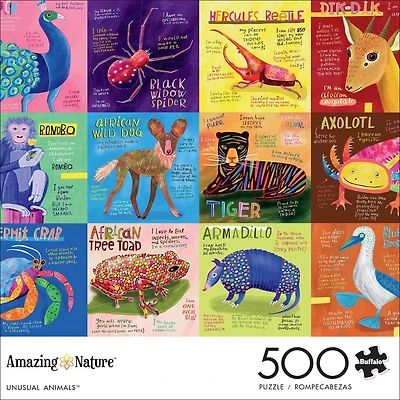 Buffalo Games - Amazing Nature - Unusual Animals - 500 Piece Jigsaw Puzzle