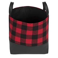 Buffle Canadiana - Fourre-tout de rangement rouge/noir 40.64cm D x 40,64cm H