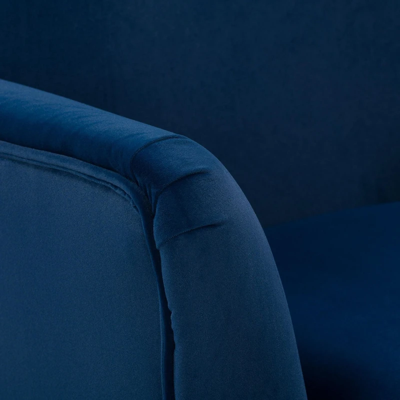 Fauteuil d'appoint d'intérieur à oreilles large et rembourré en velours CorLiving Eliana