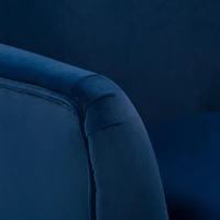 Fauteuil d'appoint d'intérieur à oreilles large et rembourré en velours CorLiving Eliana