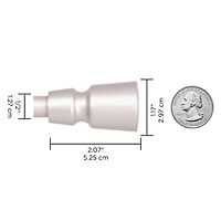 Tringle à rideaux ajustable Petite Café Lee Mainstays 71 à 122 cm (28 à 48 po), diamètre de 1,27 cm (1/2 po), nickel satiné