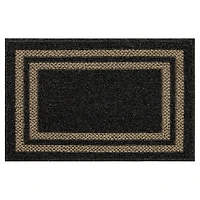 Mohawk Home - Tapis touffeté en polyester à motif de bordures, noir/havane