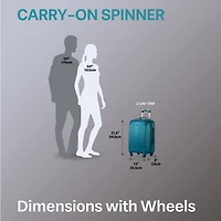 JetStream® Valise Cabine Rigide à Roulettes Bagage de Cabine à Roulettes Pivotantes de 20 po