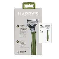 Harry’s Men’s 5 Blade Razor with Cartridges - Forest Green