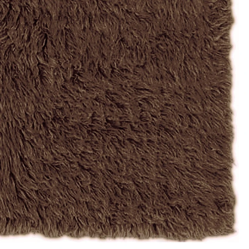 New Flokati 1400gr 3'6" x 5'6" Accent Rug, Cocoa