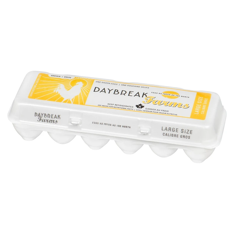 Daybreak Farms gros œufs bruns Compte de 12