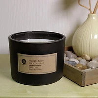 Hometrends 12oz Midnight Spice Scented 2-Wick Frosted Jar Candle, 12oz fragranced candle