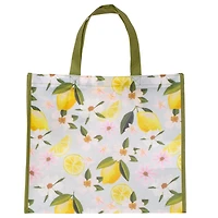 Sac De Courses Réutilisable Sur Le Thème Du Printemps Avec Porte-Bouteille – Sac À Provisions Avec Poignées Réutilisable, Sac d’épicerie Multifonction