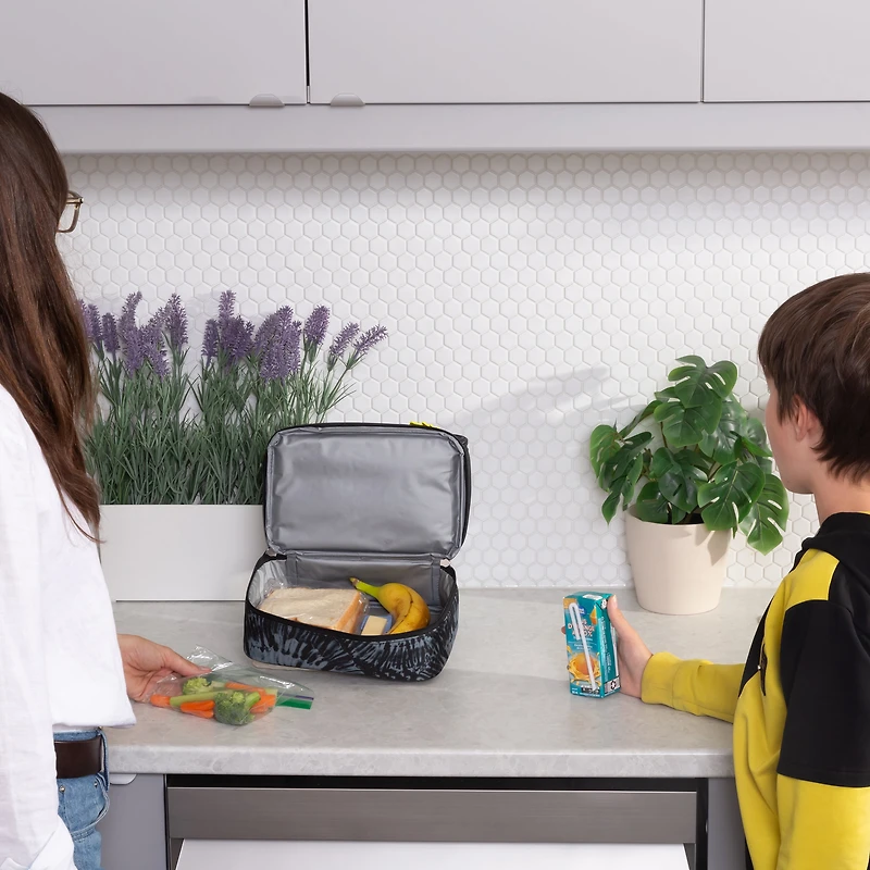 Jetstream Insulated Double Compartment Kids' Lunch Box, Insulated Lunch Bag for School