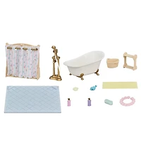 Ensemble de bain et de douche Calico Critters, meubles et accessoires pour maison de poupée
