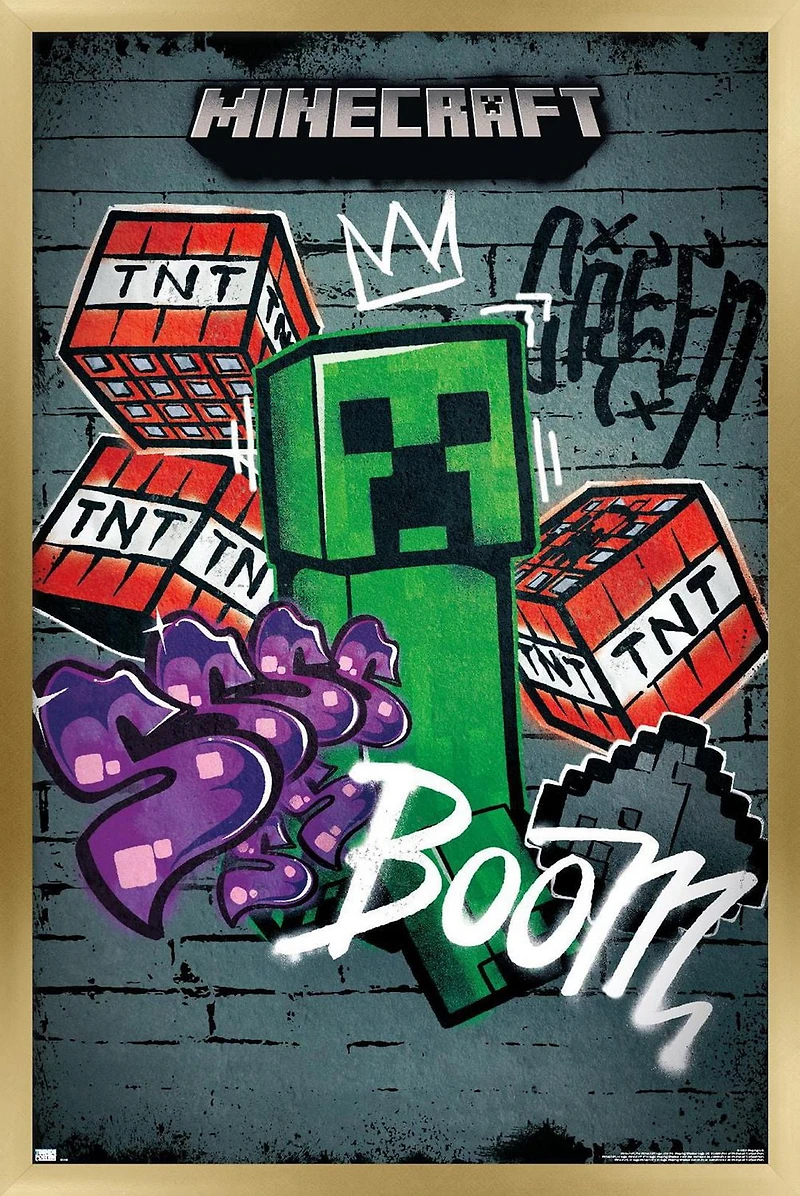 Minecraft - Creeper Do Not Enter Wall Poster, 22.375" x 34"