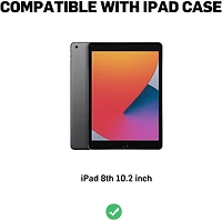 Adonit Coque pour iPad 10.2 2020 iPad 8e génération / 2019 iPad 7e génération de protection, fine, support magnétique, coque arrière rigide, veille/réveil, étui intelligent avec porte-crayon pour iPad