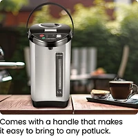 Chefman 5.3 Liter Electric Hot Water Pot with Safety Lock - Stainless Steel, New, 5.3 Liter Hot Water Dispenser