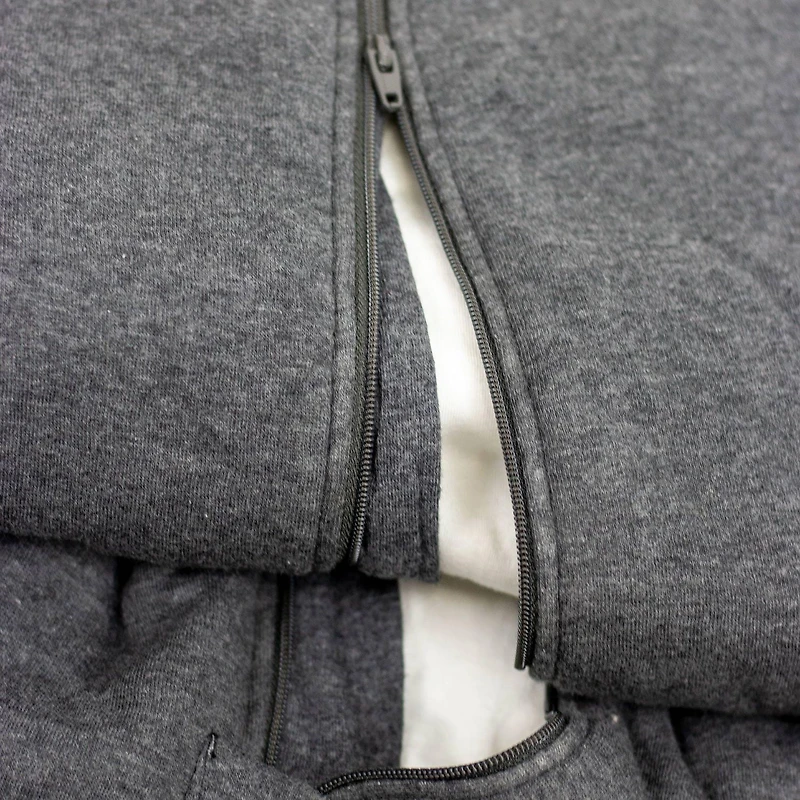 Juddlies Designs - Nouveau-né, Bébé, Tout-petit - Collection Respirez EZE - Sac de nuit en coton - Couverture portable - Fermeture éclair de sécurité à 1 sens - Gris clair moucheté