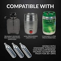 HomeCraft™ Kegerator & Beer Growler Cooling System, Black Stainless Steel