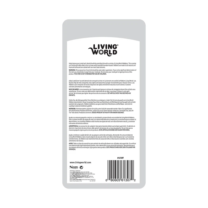 Living World Nibblers Corn Husk Chew, Carrot