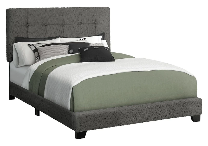 Monarch Specialties Bed, Full Size, Bedroom, Upholstered, Frame Only, Transitional