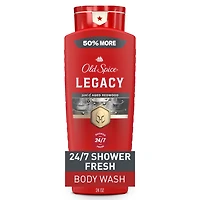 Nettoyant pour le corps Old Spice Collection Rouge pour hommes, parfum Legacy, propreté rafraîchissante, formule hydratante, parfum longue durée
