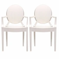 Nicer Furniture Ghost White Arm Chair