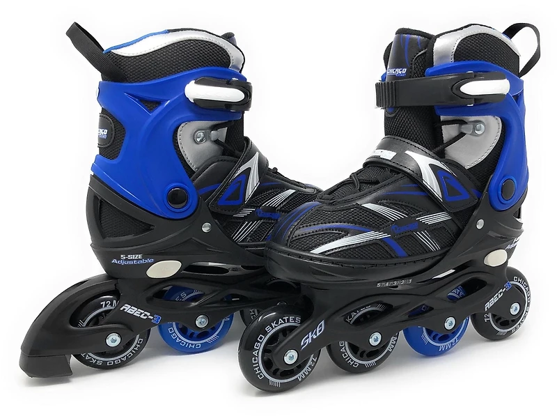 Chicago Skates - Patins à roues alignées ajustables bleus MA7