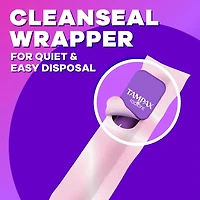 Tampax Compact Radiant Tampons, with LeakGuard Braid & Extendable Applicator, Super Absorbency, Unscented