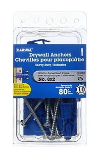 #8 Heavy Duty Plasplug Drywall Anchor 10 Pieces