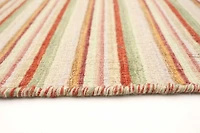ECARPETGALLERY 5'1" x 6'11" Flat-weaves & Kilims Manhattan Hand Made Area Rug for Living Room, Dining Room and Bedroom in Ivory