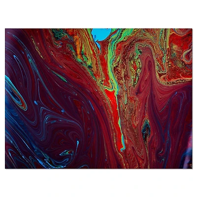 Design Art Peinture Acrylique Rouge Foncé Art Sur Toile