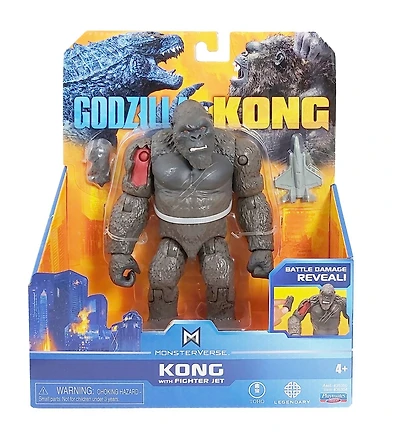 Monsterverse - Godzilla vs. Kong - Figurine Kong avec Avion de Chasse