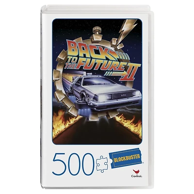 Retour vers le futur 2 - Puzzle de 500 pièces dans une boîte rétro en plastique façon boîtier de vidéocassette Blockbuster